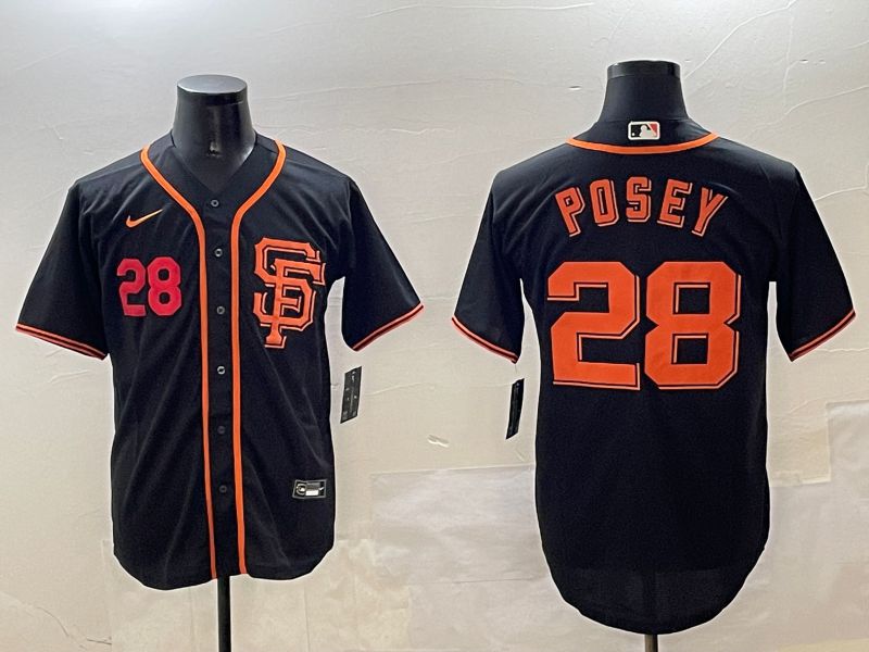 Men San Francisco Giants #28 Posey Black Game 2025 Nike MLB Jersey style 4->san francisco giants->MLB Jersey